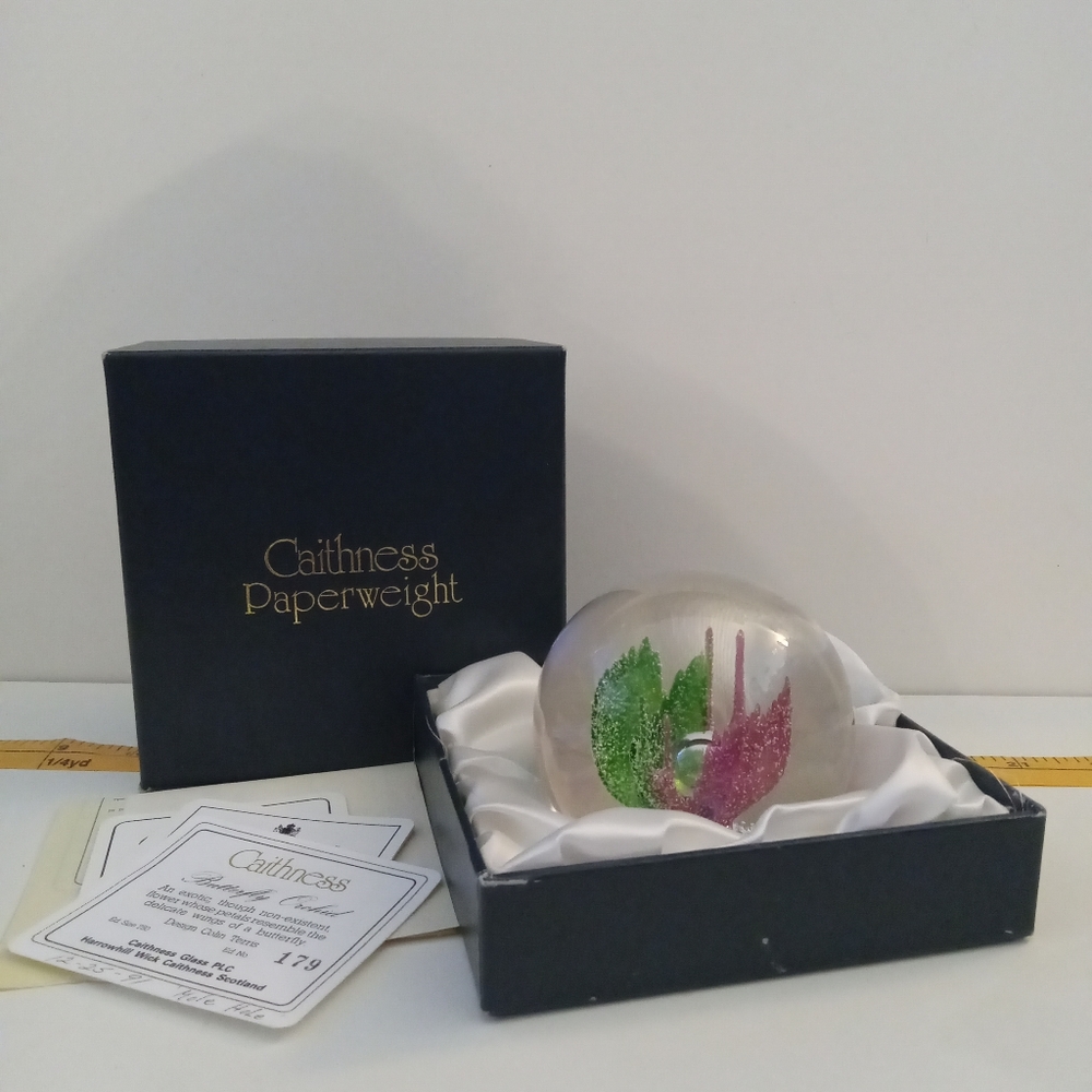 Caithness Butterfly Orchid Paperweight